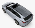 Toyota Highlander Platinum 2022 3D模型 顶视图
