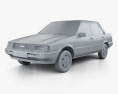 Toyota Corolla Berlina 1983 Modello 3D clay render