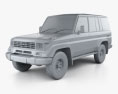 Toyota Land Cruiser Prado 旅行車 SX 1996 3D模型 clay render