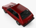 Toyota Starlet 1982 3D-Modell Draufsicht