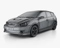 Toyota Caldina 2007 3D-Modell wire render