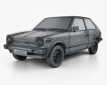 Toyota Starlet 1978 3D-Modell wire render