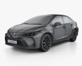 Toyota Corolla Altis 2022 3D 모델  wire render