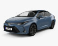Toyota Corolla hybrid sedan 2022 3D-Modell