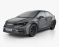 Toyota Corolla XSE US-spec sedan 2022 3D-Modell wire render