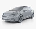 Toyota Corolla XSE US-spec セダン 2022 3Dモデル clay render
