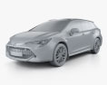 Toyota Corolla Trek 2022 3Dモデル clay render