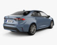 Toyota Corolla XLE US-spec 轿车 2022 3D模型 后视图