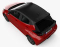 Toyota Yaris ibrido 2022 Modello 3D vista dall'alto