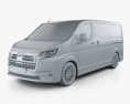 Toyota Granvia 2023 3D-Modell clay render