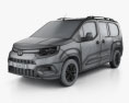Toyota ProAce City Verso L2 2023 3D 모델  wire render