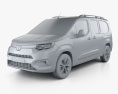 Toyota ProAce City Verso L2 2023 3D 모델  clay render