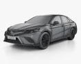 Toyota Camry SE 2021 3D模型 wire render