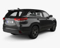Toyota Highlander LEplus 2019 Modello 3D vista posteriore