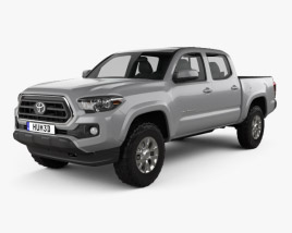 3D model of Toyota Tacoma Double Cab Short bed SR5 2017