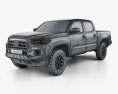 Toyota Tacoma Double Cab Short bed SR5 2017 3d model wire render