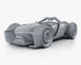 Toyota e-Racer 2020 3D-Modell clay render