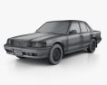 Toyota Cressida 1992 3D-Modell wire render