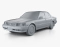 Toyota Cressida 1992 3D-Modell clay render