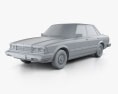 Toyota Cressida 1982 3D-Modell clay render