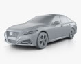 Toyota Crown RS Advance 인테리어 가 있는 2021 3D 모델  clay render