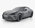 Toyota GT86 US-spec HQインテリアと 2016 3Dモデル wire render