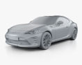 Toyota GT86 US-spec con interni 2016 Modello 3D clay render