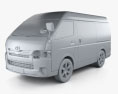 Toyota Hiace Passenger Van L1H3 DX RHD with HQ interior 2015 3d model clay render