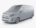 Toyota Hiace Пасажирський фургон L2H2 GL з детальним інтер'єром RHD 2023 3D модель clay render