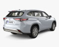 Toyota Highlander Platinum 带内饰 2022 3D模型 后视图