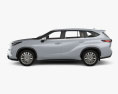 Toyota Highlander Platinum с детальным интерьером 2022 3D модель side view