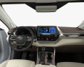 Toyota Highlander Platinum с детальным интерьером 2022 3D модель dashboard