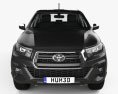 Toyota Hilux Двойная кабина L-edition с детальным интерьером 2021 3D модель front view