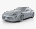 Toyota Supra US-spec with HQ interior 2022 3d model clay render