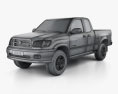 Toyota Tundra Access Cab SR5 HQインテリアと 2003 3Dモデル wire render