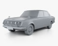 Toyota Mark II セダン 1968 3Dモデル clay render