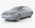 Toyota Mark II 2007 3D-Modell clay render