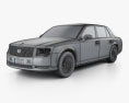 Toyota Century with HQ interior and engine 2021 3d model wire render