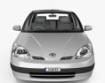 Toyota Prius JP-spec mit Innenraum und Motor 2003 3D-Modell Vorderansicht