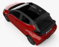 Toyota Yaris hybrid mit Innenraum 2022 3D-Modell Draufsicht