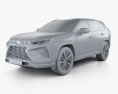 Toyota Wildlander 2023 3d model clay render