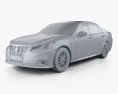 Toyota Crown Royal Saloon 2017 3D 모델  clay render