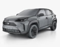 Toyota Yaris Cross hybrid 2022 3d model wire render