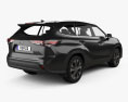 Toyota Highlander XLE 2022 3D-Modell Rückansicht
