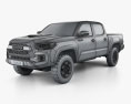 Toyota Tacoma Double Cab TRD Pro 2022 3d model wire render