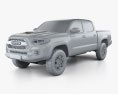Toyota Tacoma Double Cab TRD Pro 2022 3d model clay render