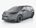 Toyota Sienna Limited 2022 3d model wire render