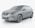 Toyota Glanza 2022 3D-Modell clay render
