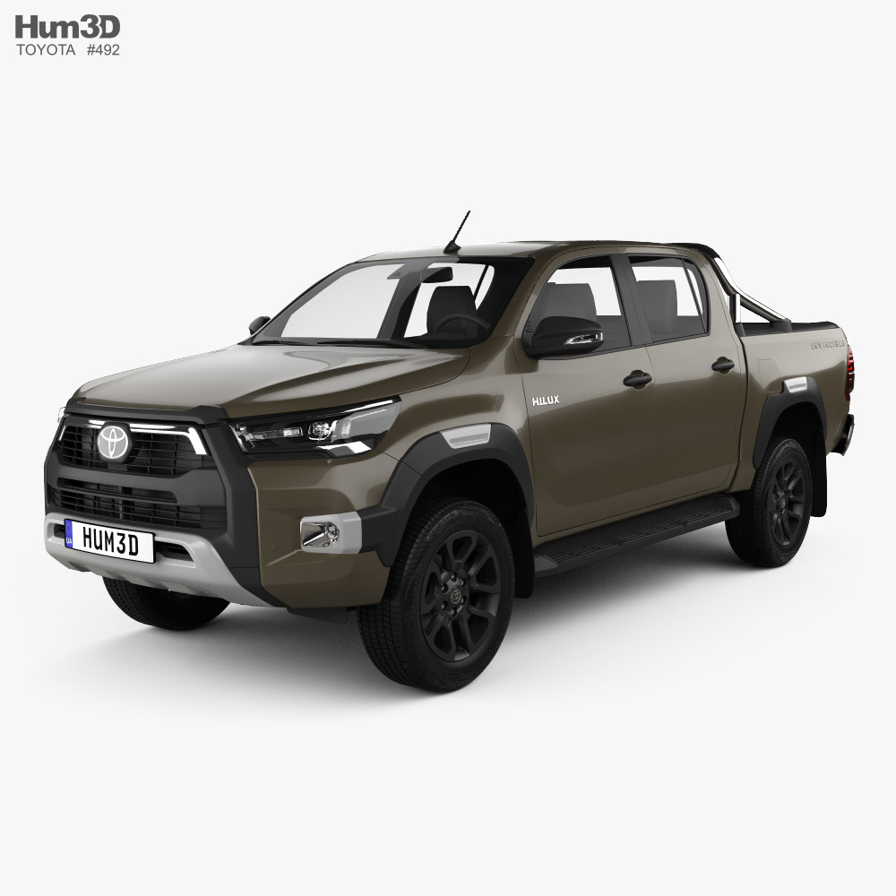 Toyota Hilux Cabina Doppia Invincible 2023 Modello 3D
