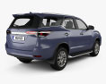 Toyota Fortuner 2023 Modello 3D vista posteriore